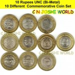 57 Different Very Rare 5 Rupees+10 Rupees Commemorative Coins